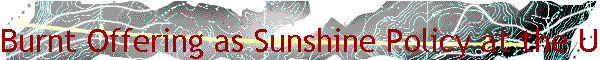 Burnt Offering as Sunshine Policy at the UN